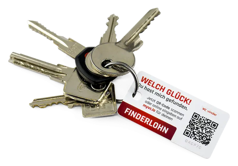 vc|vinder Schl&uuml;sselanh&auml;nger mit QR-Code