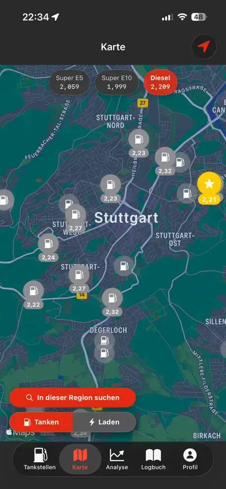 Tankschwabe Spritpreise App für Camper Vergleich