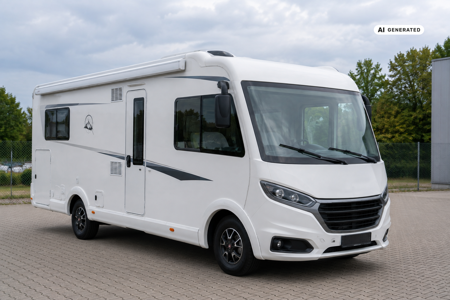 Reisemobil als Beispiel f&uuml;r eine sinnvolle Fahrzeugdokumentation mit gut erkennbarer Gesamtansicht